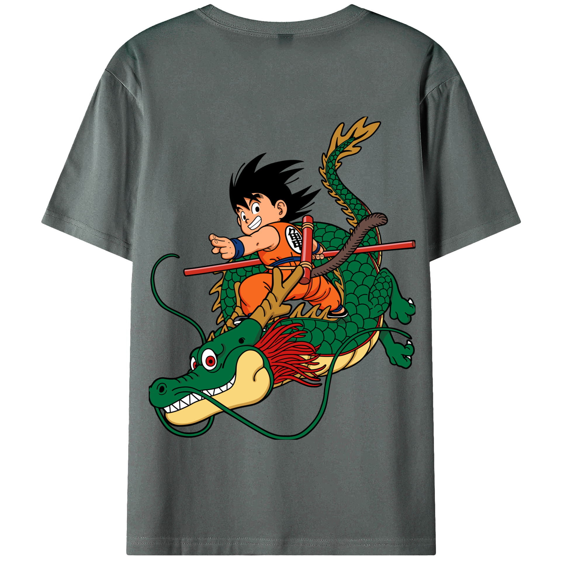 （画像用） ドラゴンボール 孫悟空（そん ごくう）Son Goku カカロット DRAGON BALL Kakarotto 綿100％半袖Tシャツ（背面プリント）